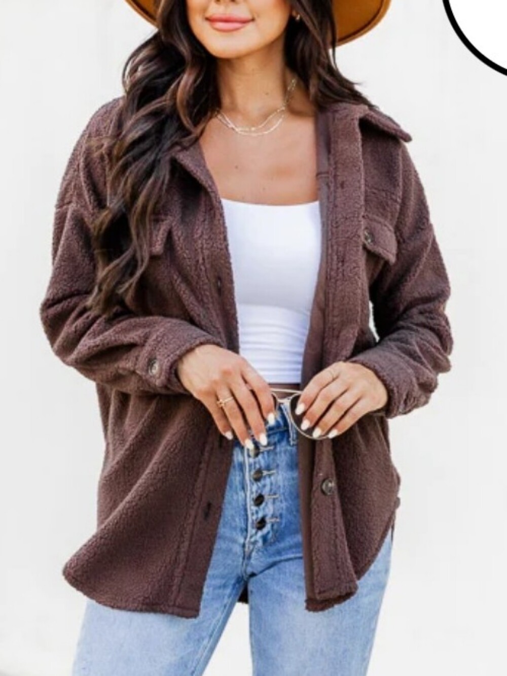 Chocolate Sherpa Shacket